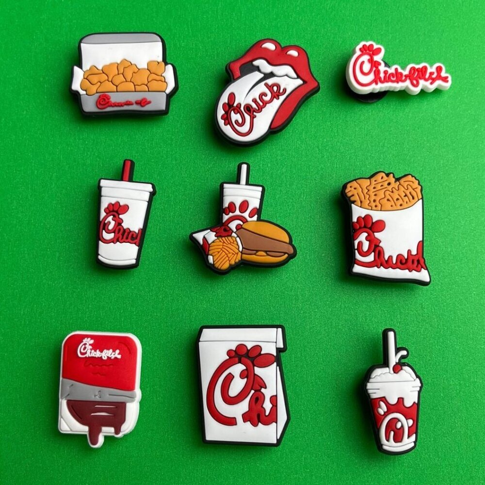 Chicken Crocs Shoe Charms Set of 9 - jibbitz Charms